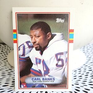 Topps Carl Banks Giants Card - White and Blue